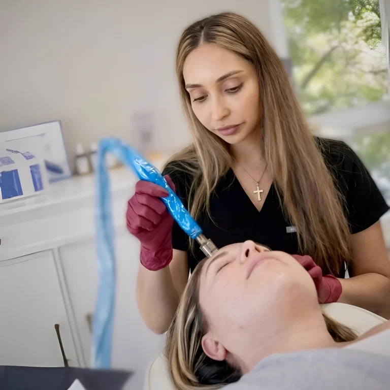 Desiree with a patient